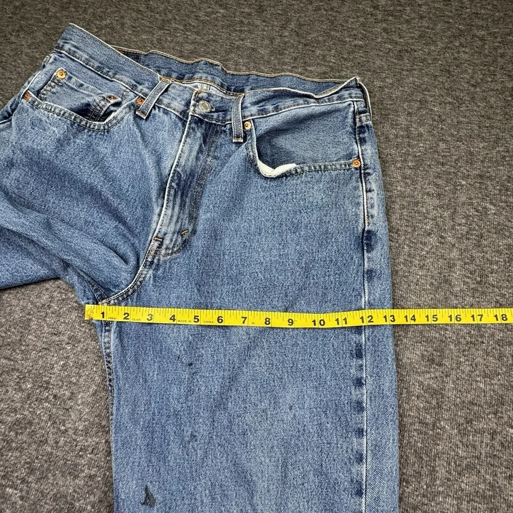 Levi 550 Jeans Mens 34x32 Blue Relaxed Fit Tapered Leg Casual Classic Denim Work